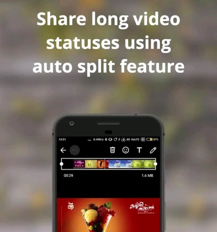 Share long video status