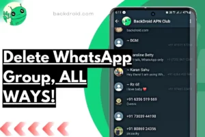 whatsapp group exit screenshot with overlay text ways to delete whatsapp group