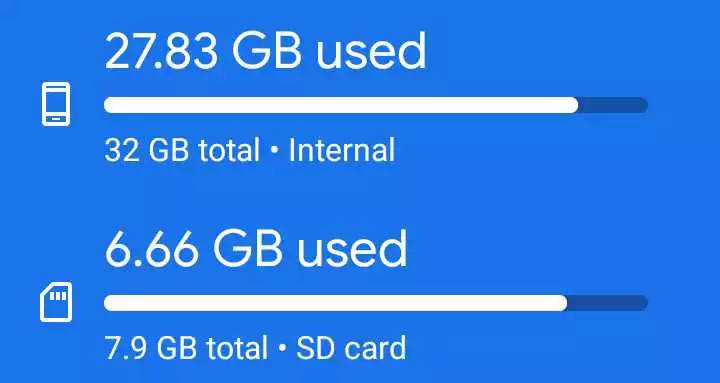 Clean internal storage