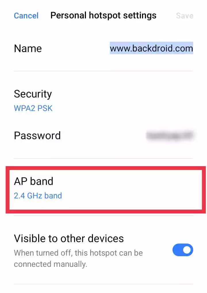 change the band of mobile hotspot
