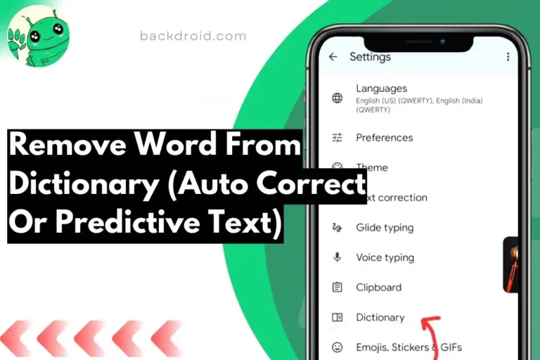 Thumbnail about: Removing Word Android From Dictionary (Auto Correct Or Predictive Text)