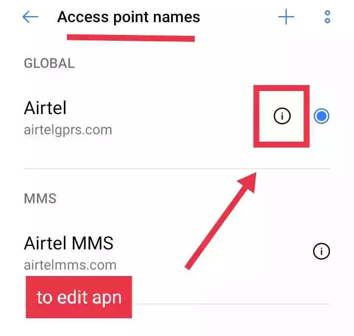 to edit apn settings