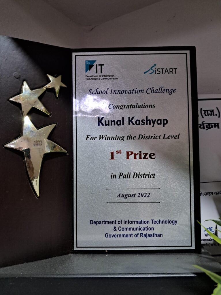 Kunal Kashyap's award momento