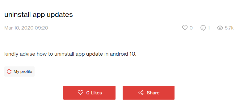 someone asking about how to uninstall app updates on oneplus forum